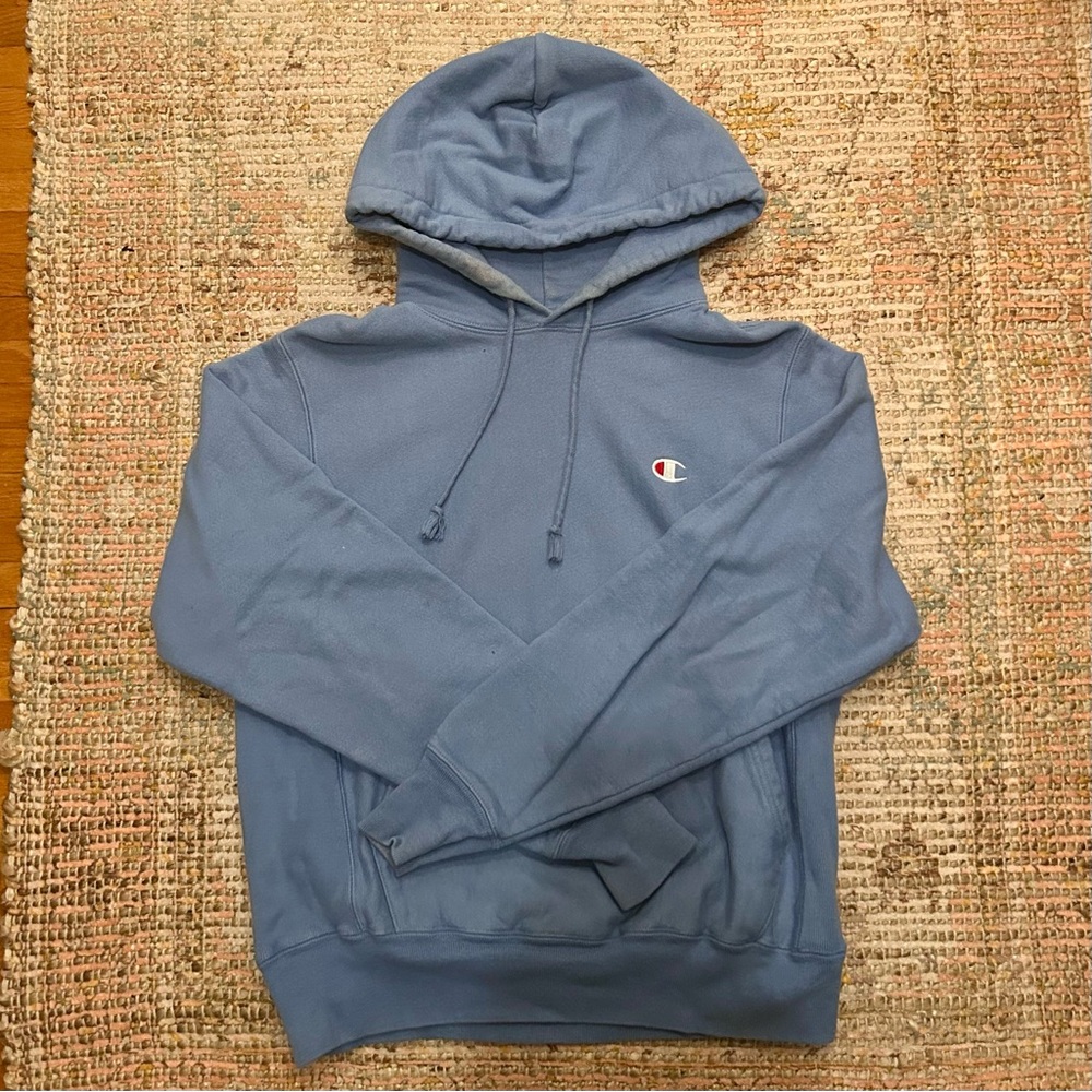 Champion blue reverse weave hoodie